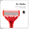 PearlMax Wholesale Six Blades Shaving Razor Different Types Classic Safety Razor with Lubricating Strip Women 6 Blades Razor