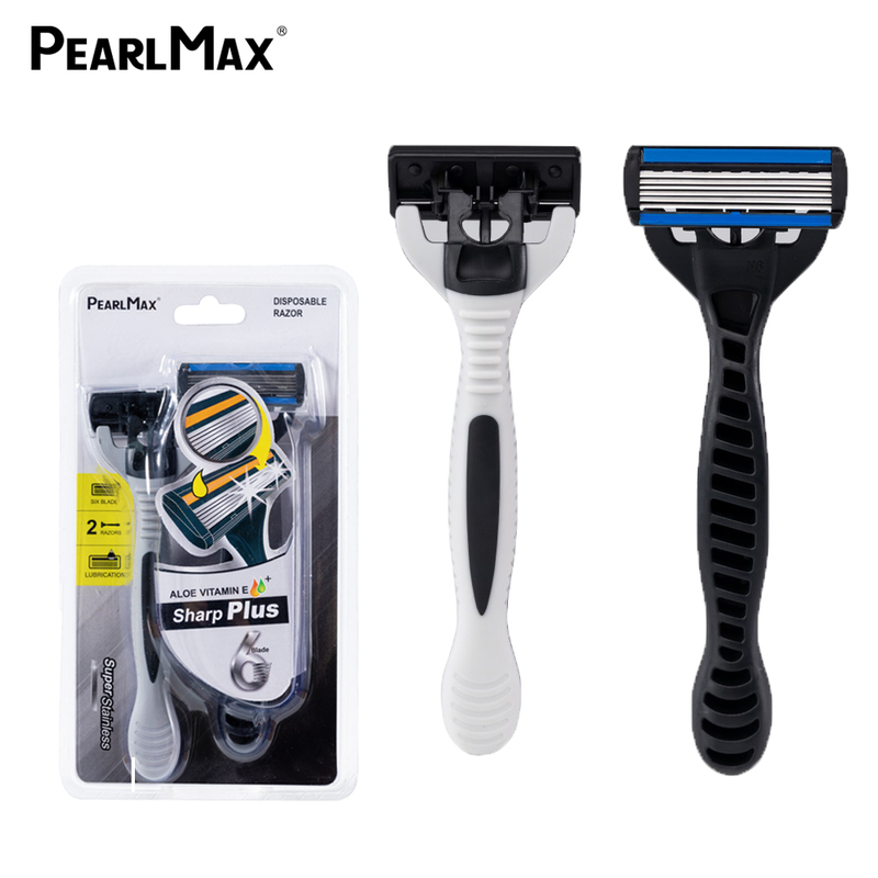 Wholesale Hot Sale Design 6 Six Blade Shaving Razor Blade System Razor with Changeable And Open Design Cartridge for Man