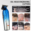 PearlMax Custom Logo USB Cordless Electric Hair Cutter Carved Metal Salon Use Digital Hair Clippers