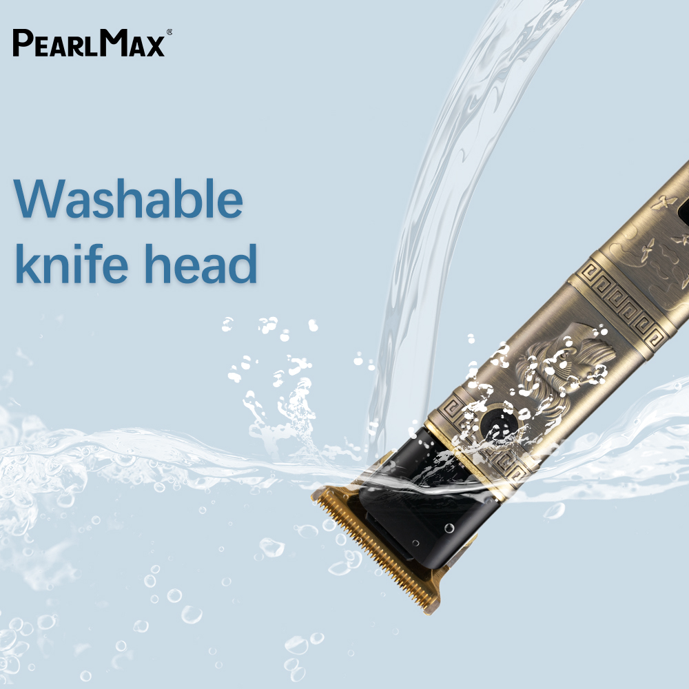 Pearlmax Professional Cordless Rechargeable T-shaped Knife Trimmer Removable Hair Cutting Machine Hair Clippers