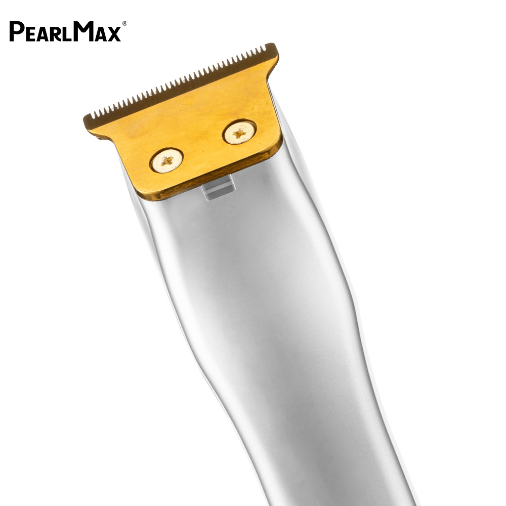 Pearlmax USB Rechargeable Electric Hair Trimmer Metal Silver Salon Barber Hair Clipper Machine Trimmer