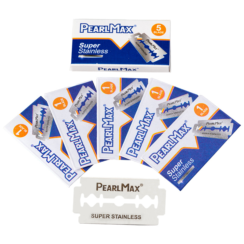 PearlMax Double Edge Blades Sweden Stainless Steel Barber Shaving Blade Custom Logo