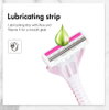 PearlMax Wholesale High Quality Triple Blade Disposable Three Blades Shaver/Factory Shaver Razor for Lady Rubble Handle Razor
