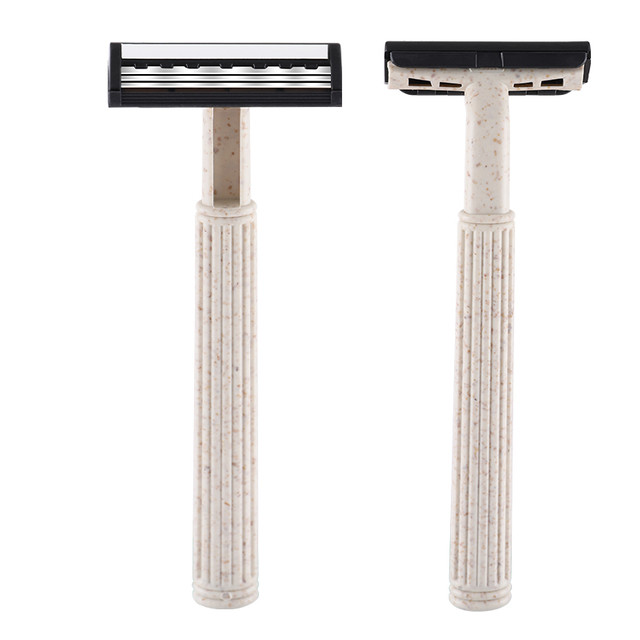 Wheat Straw Triple Blades Stainless Steel Disposable Razors