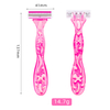 PearlMax New Arrival Triple Blade Razor Stainless Steel Pivoting Head Shaving Razor with Lubricating Strip Anti-slip Band Head