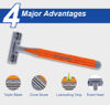 PearlMax High Quality Triple Blade Disposable Shaving Razor