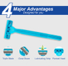 PearlMax Face Razor Disposable Triple Blade Men's Shaving Razor for Men Shaver Custom Razor