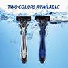 PearlMax New Six Blade Shavers for Men Soft Rubber Handle Shaving Disposable Razors