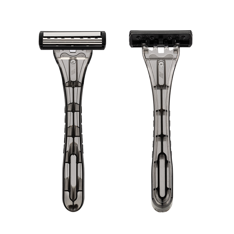 PearlMax Factory Triple Blade Stainless Steel System Face Razor Compatible With 3 Razor Plastic Transport Handle Mens Shaving