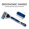 PearlMax New Type Six Blades Metal Handle Nice Look Shaving Razor High-End USA Blade Changeable Razor
