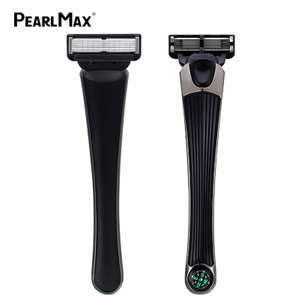 Pearlmax Men's Disposable Shaver: 6-Blade Stainless Steel Razor with Plastic Handle