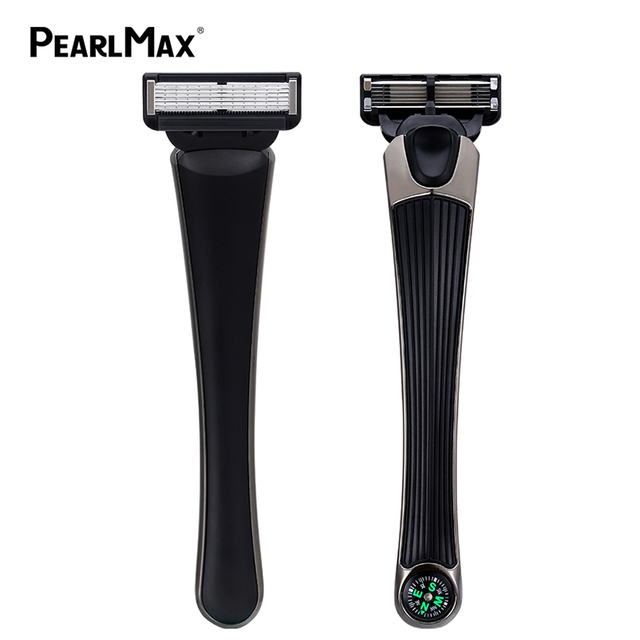 Pearlmax Men's Disposable Shaver: 6-Blade Stainless Steel Razor with Plastic Handle
