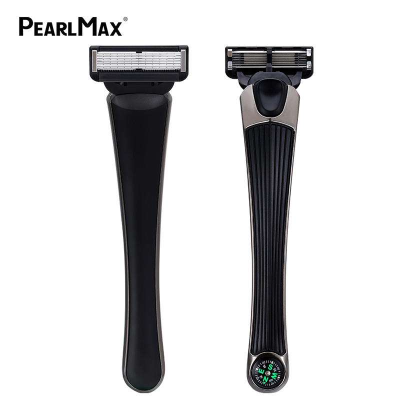 Pearlmax Men's Disposable Shaver: 6-Blade Stainless Steel Razor with Plastic Handle