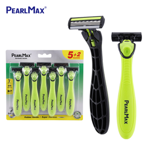 PearlMax Wholesale Newest Max high quality 3 blades shaving razor disposable 19 cartridges razor for men Stainless Steel Razor