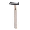 Wheat Straw Triple Blades Stainless Steel Disposable Razors