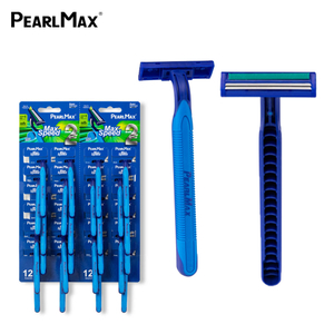 High Quality Twin Blade Stainless Steel Rubber Handle Disposable Razor for Man
