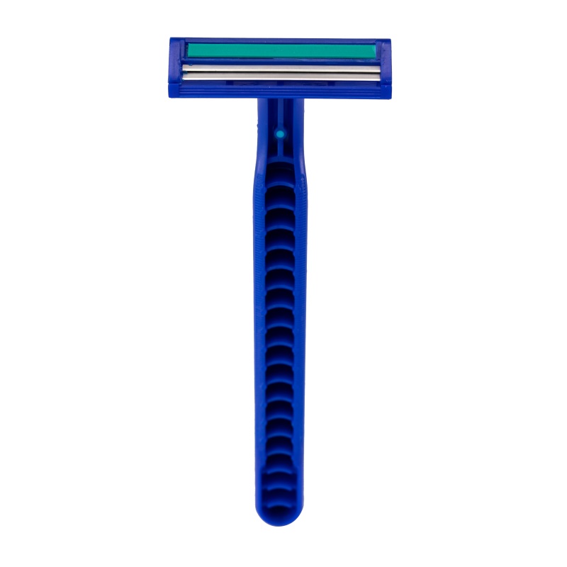 High Quality Twin Blade Stainless Steel Rubber Handle Disposable Razor for Man