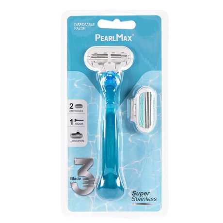 Pearlmax Safety Razor Triple Blades Removal Shaver Shaving Compatible Razor