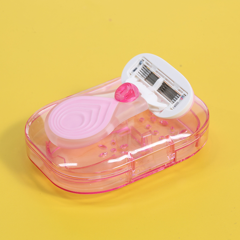 PearlMax Factory Five Blades Women Razor Shaving Good Quality Blades Special Designed Mini Travel Case Lady Razor 1+2 Cartridges