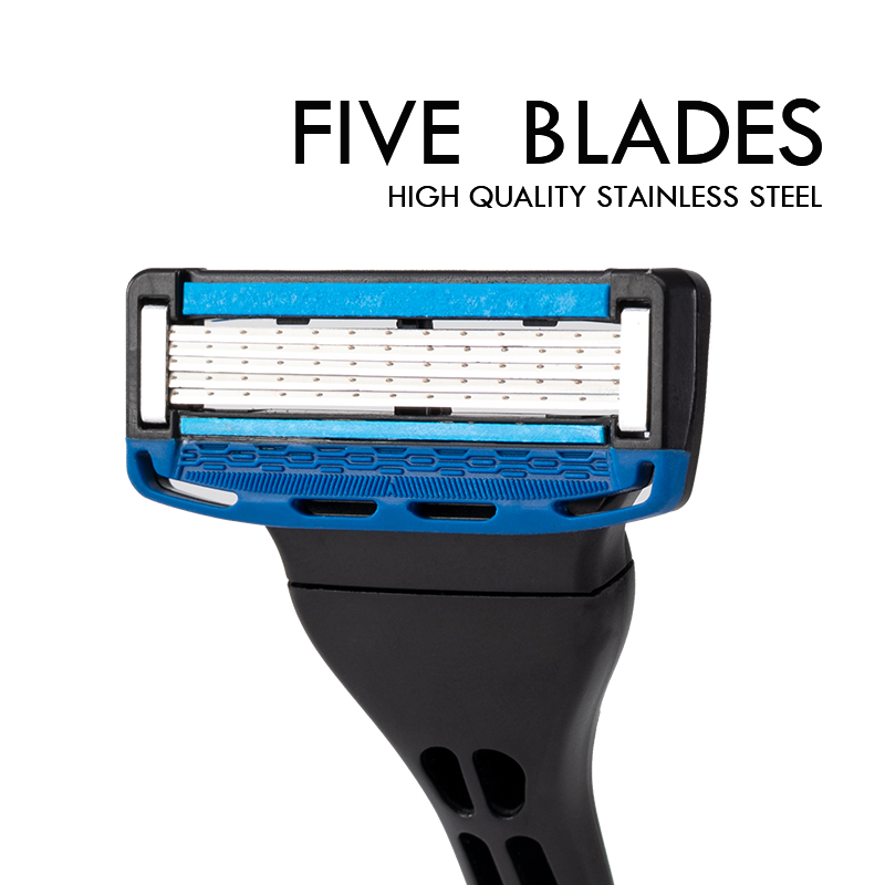 PearlMax Razor Rubber Handle Manufacturer Safety Shaving Razor 5 Blade Disposable Razor for Men