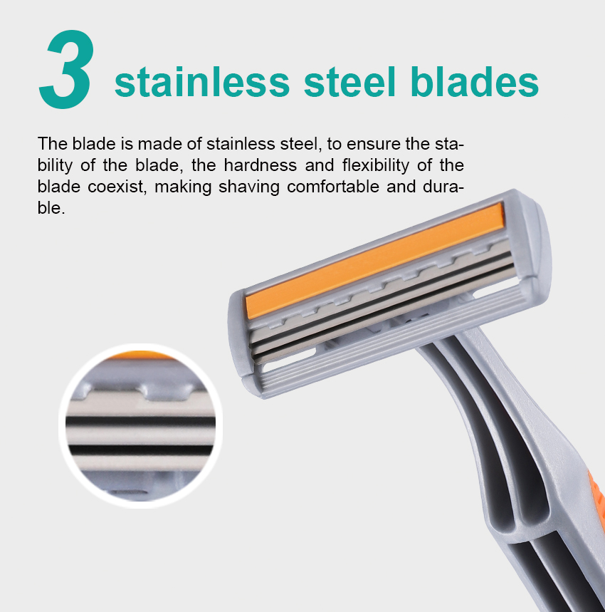 PearlMax High Quality Triple Blade Disposable Shaving Razor
