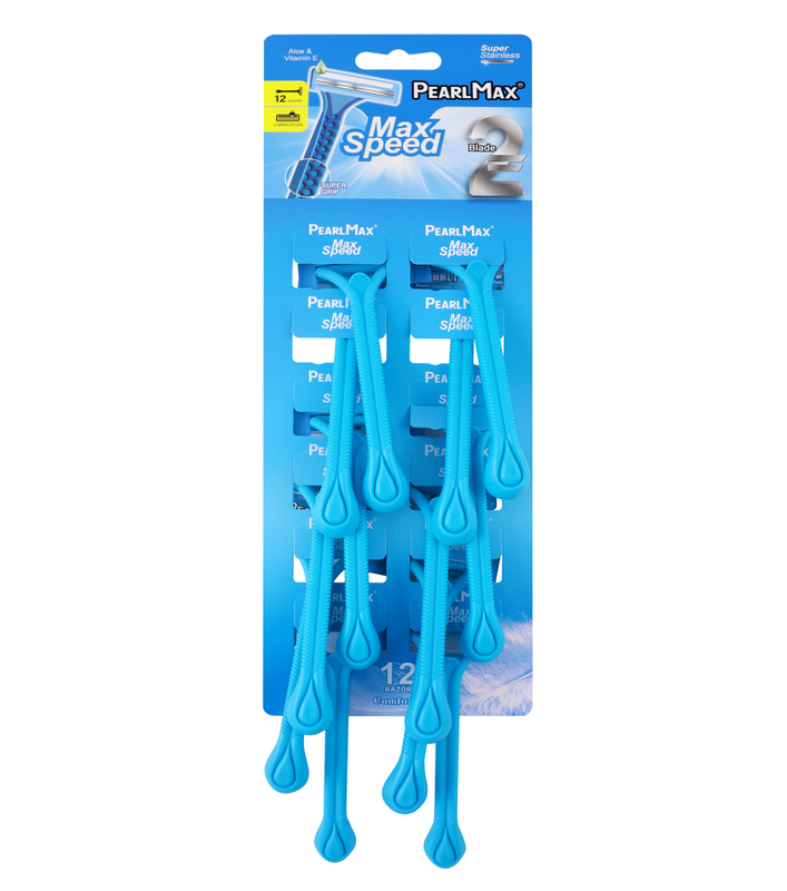 Pearlmax Twin Blades Stainless Steel Fixed Head Disposable Razor