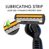PearlMax High Quality Disposable Shaving Razors for Men Manual Non-Slip Handle with Lubrication Strip and Triple Blades Cheap