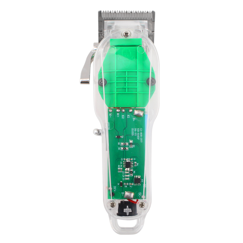 PearlMax Custom Beard Trimmer Hair Cutting Tool Transparent Men Electric Hair Clipper with LCD Display
