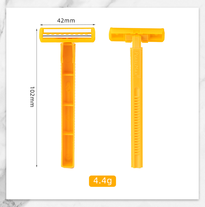 PearlMax Factory Price Twin Blade Stainless Steel Blade Straight Disposable Shaving Razors for Men