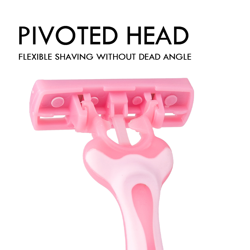 PearlMax Disposable Triple Blade Razor with rubble Handle Men's Shaving razor Face Razors