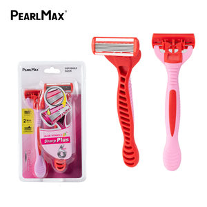 PearlMax Wholesale Six Blades Shaving Razor Different Types Classic Safety Razor with Lubricating Strip Women 6 Blades Razor