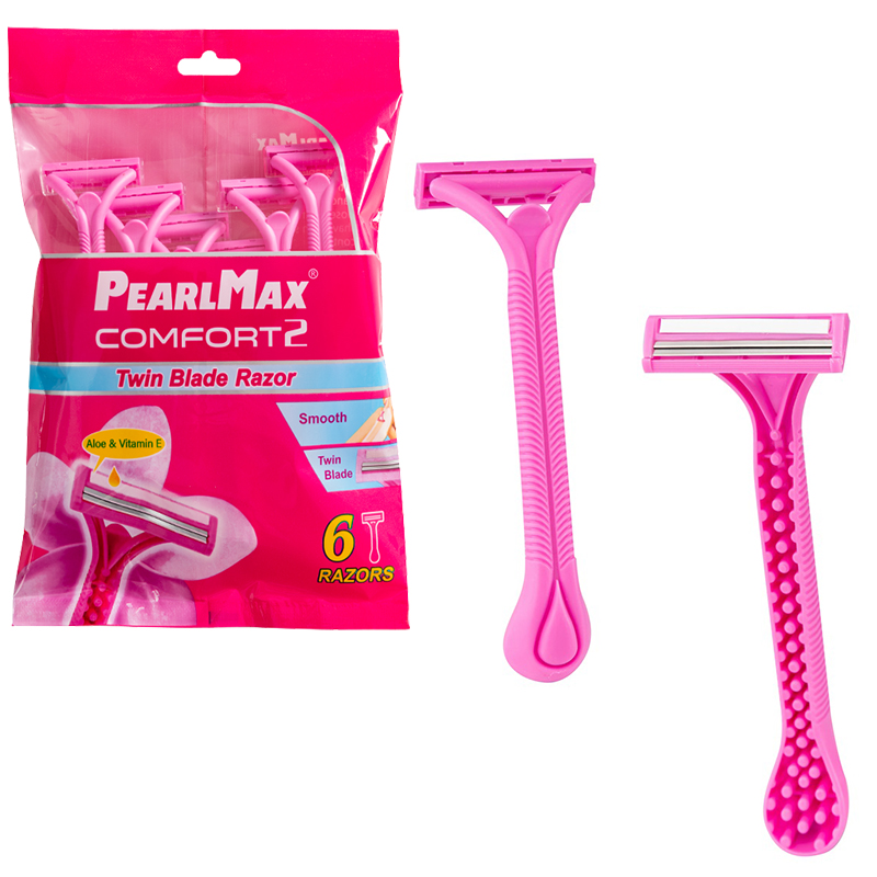 Pearlmax Twin Blades Fixed Head Women Women body Razor Disposable Razor