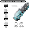 PearlMax Custom Barber Digital Hair Cutting Scissors Transparent Hair Trimmer Clipper with LCD Display