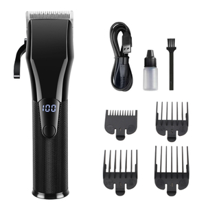 PearlMax Custom Adjustable Lever Digital Hair Clippers LCD Display Barber Salon Cordless Hair Trimmer