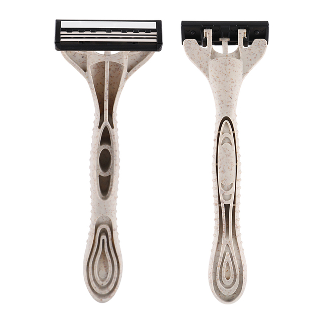 Wholesale Wheat Straw New Style Triple Blades Stainless Steel Disposable Razors