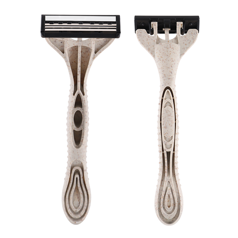 Wholesale Wheat Straw New Style Triple Blades Stainless Steel Disposable Razors
