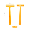 PearlMax Twin Blade Plastic Straight Razor for Men Shaving Barber Supplies Disposable Salon Razor