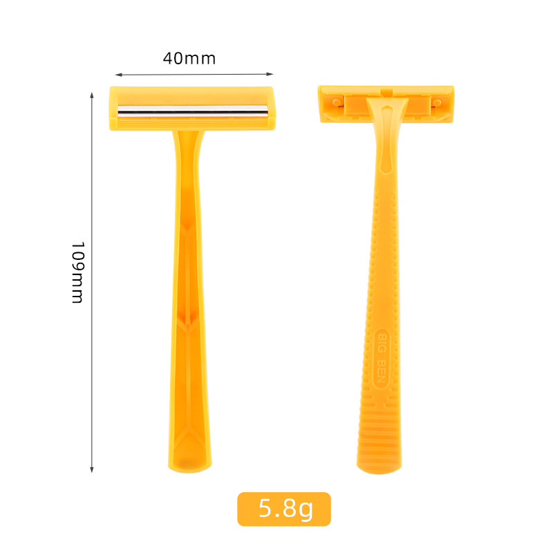 PearlMax Twin Blade Plastic Straight Razor for Men Shaving Barber Supplies Disposable Salon Razor