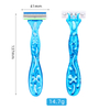 PearlMax New Dual Color Triple Blade Women Body Razor Disposable Shaving Razor Safety Face Shaving Pink Plastic Razor for Lady