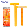 PearlMax Factory Price Twin Blade Stainless Steel Blade Straight Disposable Shaving Razors for Men