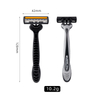 PearlMax Disposable Triple Blade Rubble Handle Men's Shaving Razor for Men Face Razor