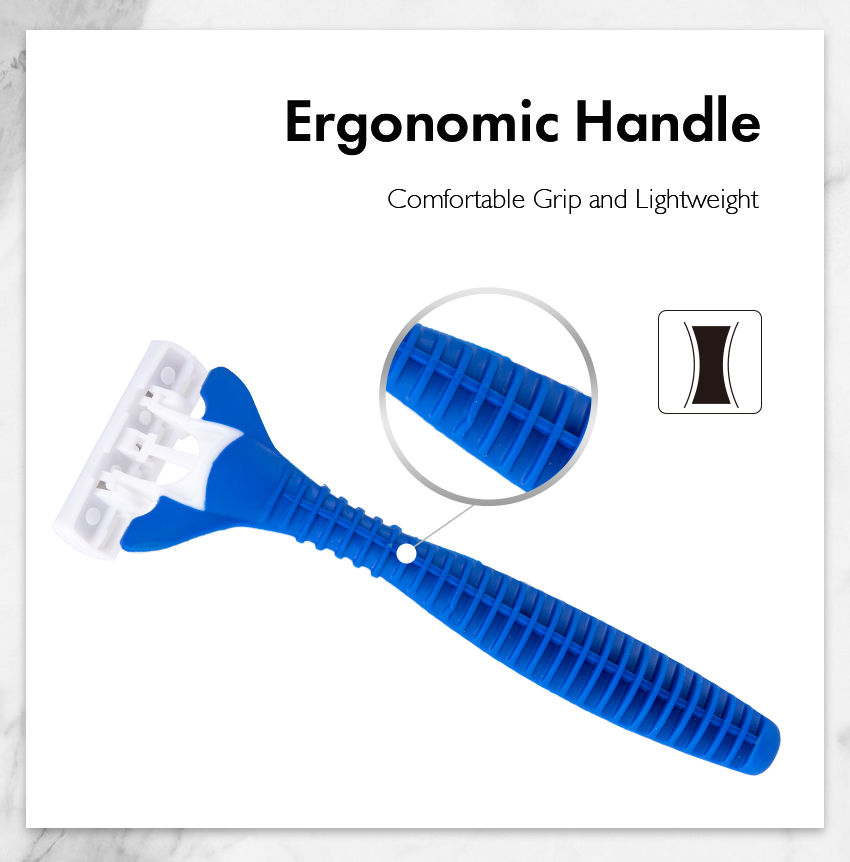 PearlMax Wholesale Disposable Shaving Razor Factory Three Blades Fixed Head Disposable Face Razor Custom Razors