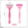 PearlMax New Selling Six Blades Shaving Razor Different Types Classic Safety Razor with Lubricating Strip Women 6 Blades Razor