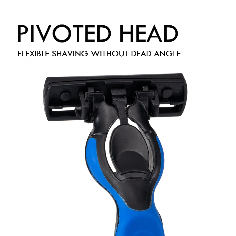PearlMax High Quality Disposable Shaving Razors for Men Manual Non-Slip Handle with Lubrication Strip and Triple Blades Cheap