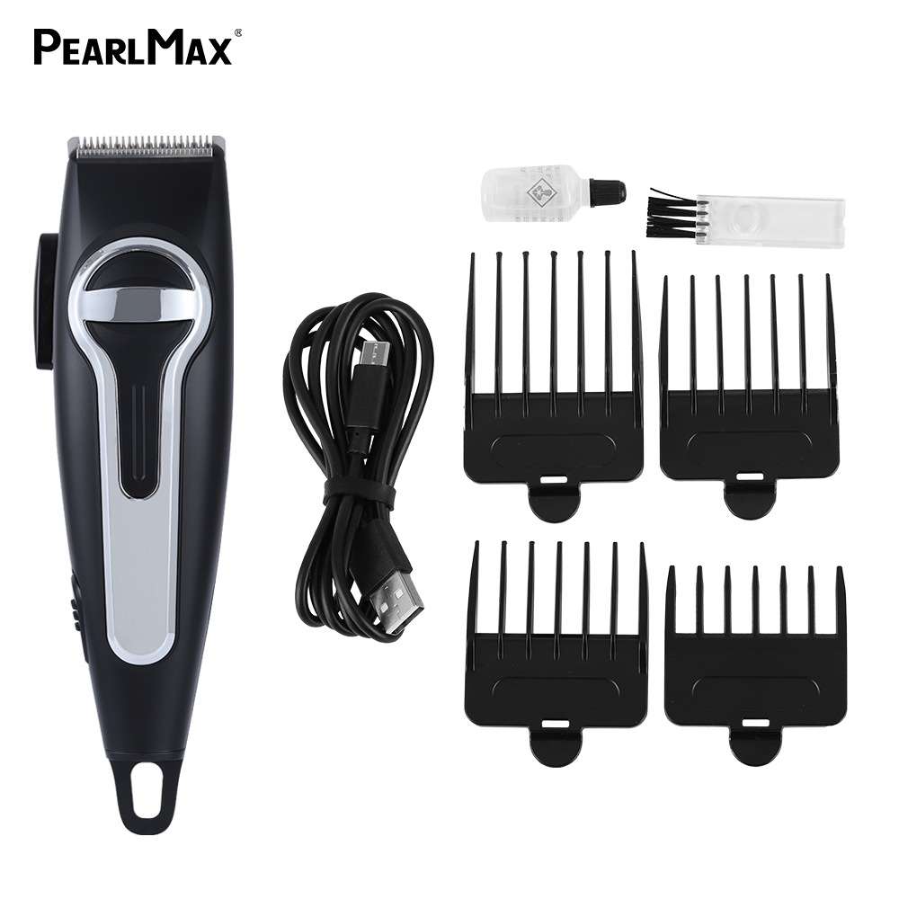 PearlMax Professional Hair Clipper For Barber Electric Hair Trimmer Cordless Rechargeable Men Grooming Set