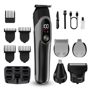 PearlMax Custom Mens Grooming Kit Digital USB Charging Nose Trimmer Hair Clippers for Salon Barber