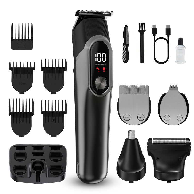 PearlMax Custom Mens Grooming Kit Digital USB Charging Nose Trimmer Hair Clippers for Salon Barber